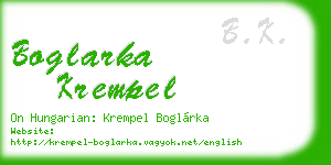 boglarka krempel business card
